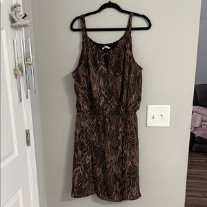 Maurices Brown Patterned Mini Dress